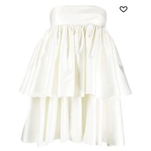ROTATE Ruffle Tiered Strapless Dress